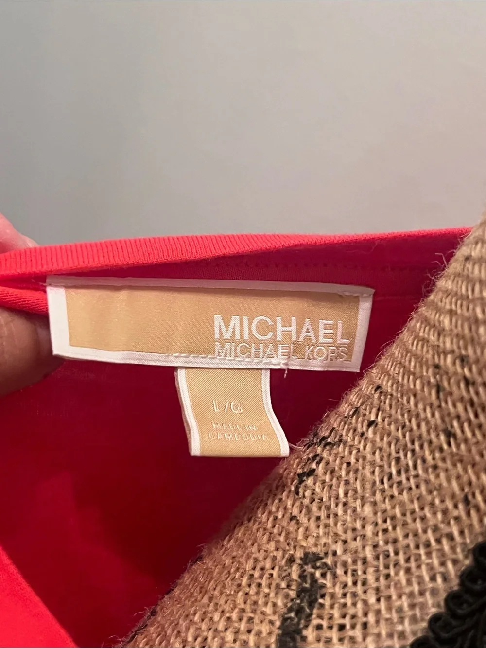 Michael Kors Coral Short Sleeve Puff-Sleeve Tee